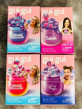 gui.gui Beautify Your Slime Kit - Pink & Purple Jars (Set of 4) New